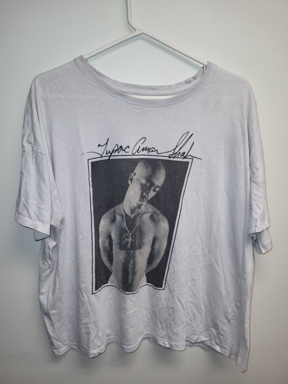 2Pac Tupac Shakur Graphic T-Shirt White XL Bravado Licensed